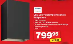 Bauhaus Philips Hue LED ude væglampe Resonate tilbud