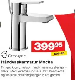 Bauhaus Camargue Håndvaskarmatur Mocha tilbud