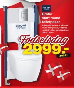 Bauhaus Grohe start round toilet pakke tilbud