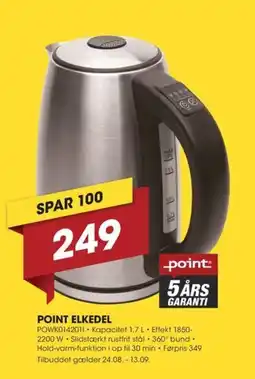 Punkt1 Point Elkedel tilbud