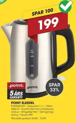 Punkt1 Point elkedel tilbud