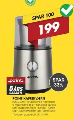 Punkt1 Point kaffekværn tilbud
