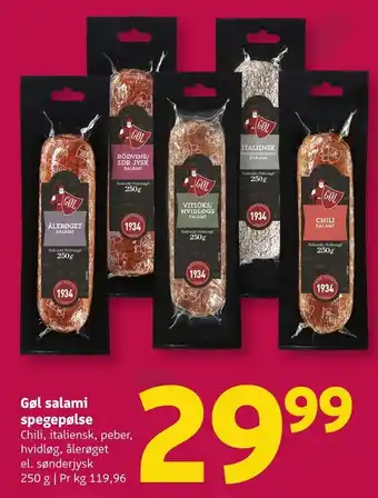 Gøl salami spegepølse