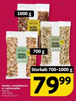 Løvbjerg Delicata mandler valnøddekerner cashewnødder tilbud