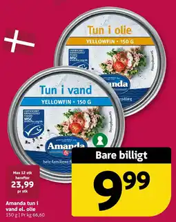 Løvbjerg Amanda tun i vand el. olie tilbud
