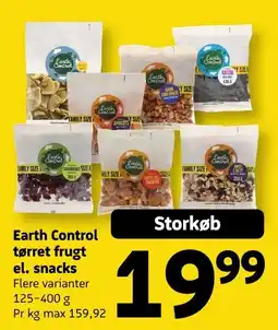 Løvbjerg Earth Control tørret frugt el. snacks tilbud