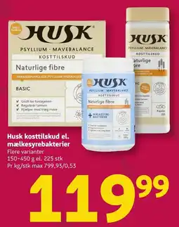 Løvbjerg Husk kosttilskud el. mælkesyrebakterier tilbud