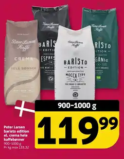 Løvbjerg Peter Larsen baristo edition el. crema hele kaffebønner tilbud