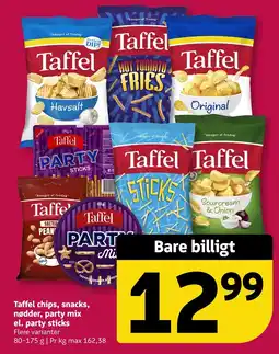 Løvbjerg Taffel chips, snacks, nødder, party mix el. party sticks tilbud