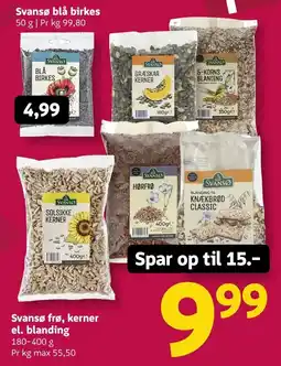 Løvbjerg Svansø frø, kerner el. blanding tilbud