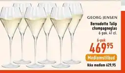 Imerco GEORG JENSEN Bernadotte Tulip champagneglas tilbud
