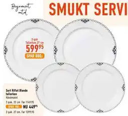 Imerco Sort Riflet Blonde tallerken tilbud