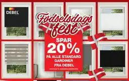 Bauhaus SPAR 20% PÅ ALLE STANDARD GARDINER FRA DEBEL tilbud