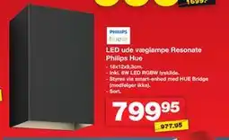 Bauhaus LED ude væglampe Resonate Philips Hue tilbud