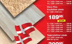 Bauhaus Deco Pine Krydsfinér plade tilbud