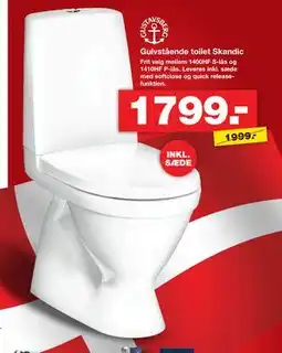 Bauhaus Gulvstående toilet Skandic tilbud