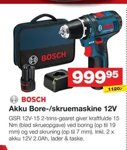 Bauhaus Akku Bore-/skruemaskine 12V tilbud