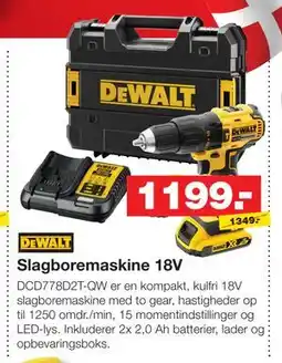 Bauhaus Slagboremaskine 18V tilbud