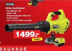 Bauhaus RYOBI Akku-løvblæser tilbud