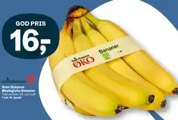 Let-Køb Grøn Balance Økologiske Bananer tilbud
