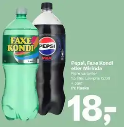 Let-Køb Pepsi, Faxe Kondi eller Mirinda tilbud