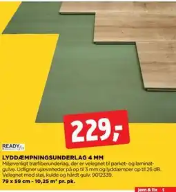 jem & fix LYDDÆMPNINGSUNDERLAG 4 MM tilbud