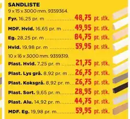 jem & fix SANDLISTE tilbud