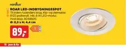 jem & fix ROAR LED-INDBYGNINGSSPOT tilbud