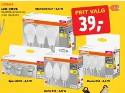 jem & fix OSRAM LED-PÆRE Standard E27 - 8,5 W tilbud