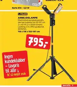 jem & fix FALKE ARBEJDSLAMPE tilbud