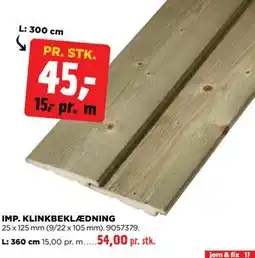 jem & fix IMP. KLINKBEKLÆDNING tilbud