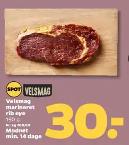 Netto Velsmag marineret rib eye tilbud