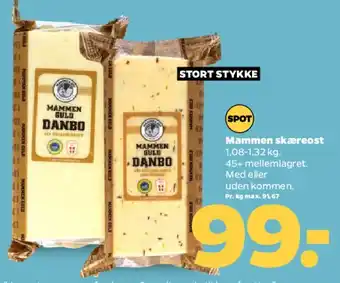 Netto Mammen skæreost (Danbo) tilbud