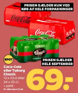 Netto Coca‑Cola eller Tuborg Classic (kasser) tilbud