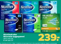 Netto Nicotinell / Nicorette tyggegummi tilbud
