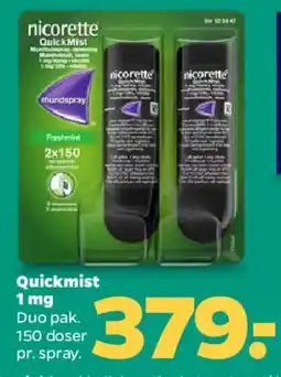 Netto Nicorette Quickmist 1 mg tilbud