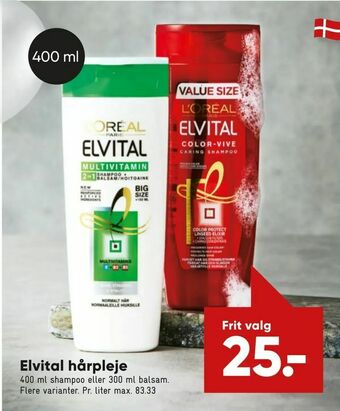 Bilka Elvital hårpleje tilbud