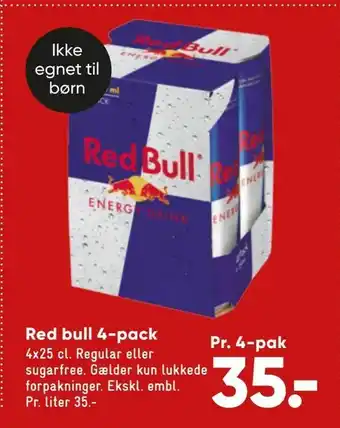 Bilka Red bull 4-pack tilbud