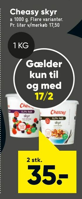 Bilka Cheasy skyr tilbud