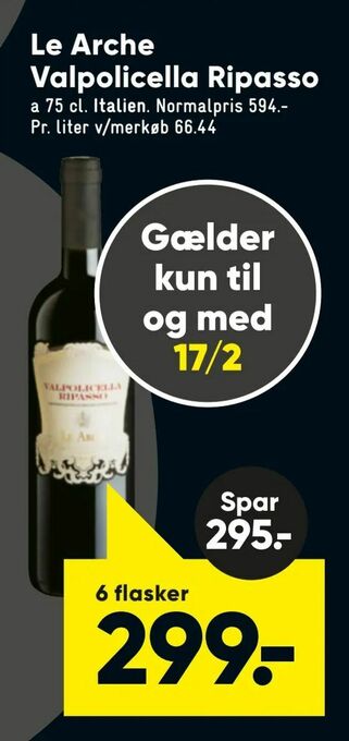 Bilka Le Arche Valpolicella Ripasso tilbud