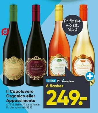 Bilka Il Capolavoro Organico eller Appassimento tilbud