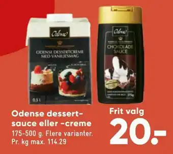 Bilka Odense dessert sauce eller -creme tilbud