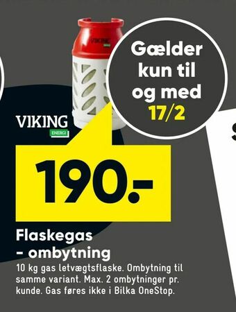 Bilka Flaskegas - ombytning tilbud