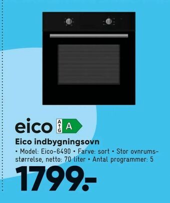 Bilka Eico indbygningsovn tilbud