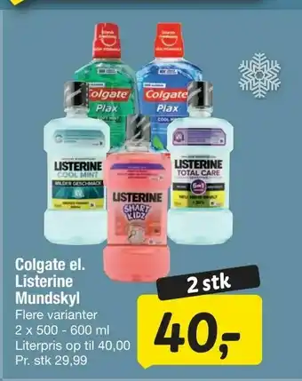 Colgate el. Listerine Mundskyl