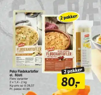 Fakta Tyskland Peka Flødekartofler el. Rösti tilbud