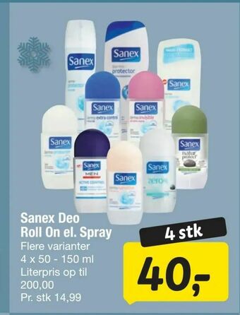 Fakta Tyskland Sanex Deo Roll On el. Spray tilbud