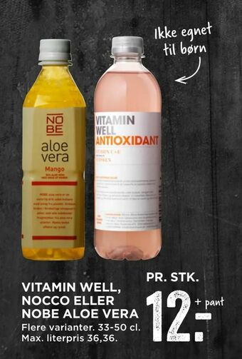 MENY Vitamin well, nocco eller nobe aloe vera tilbud