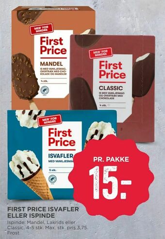 MENY First price isvafler eller ispinde tilbud