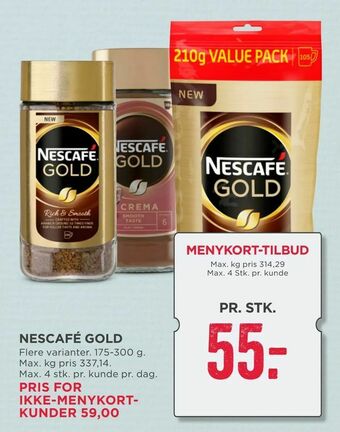 MENY Nescafé gold tilbud